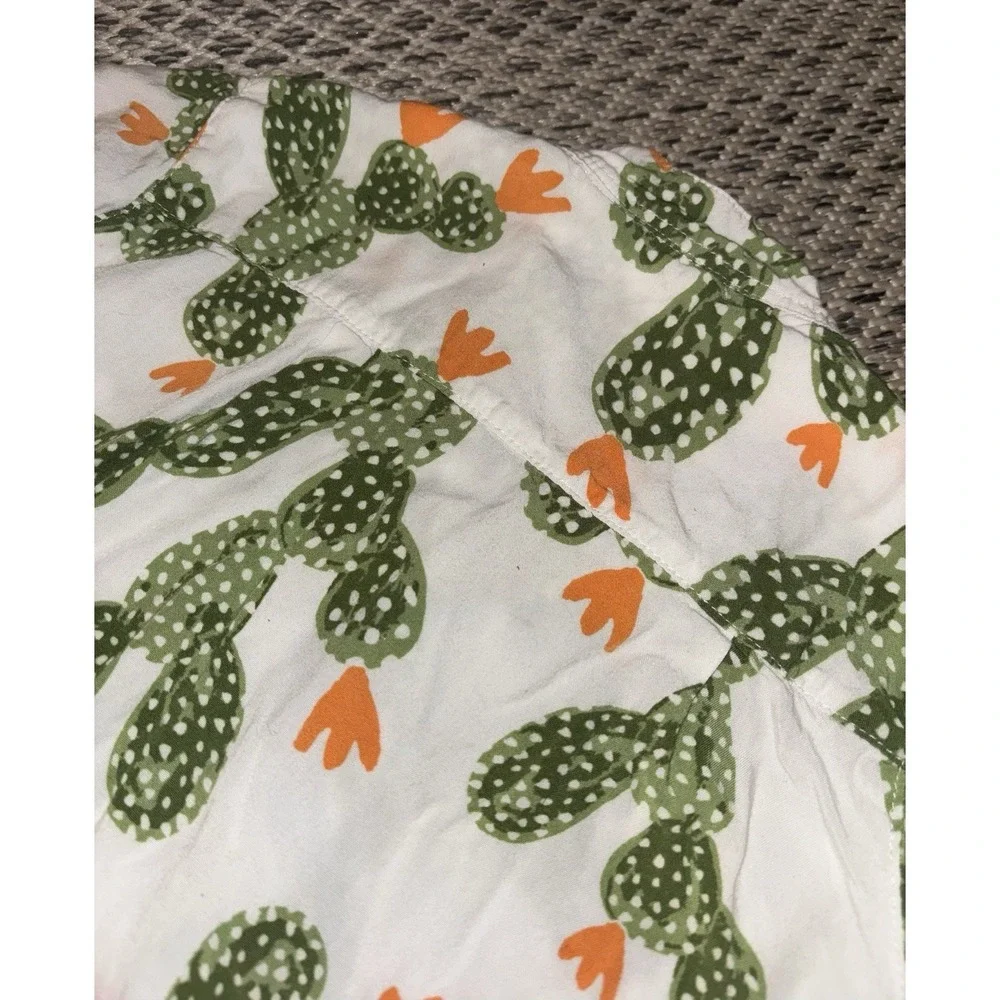 Piyama Kid's Pajama Pj 2 Piece Set 100% Rayon Natural Fiber Size 4 Cactus Plants